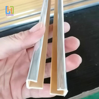 Strip dekoratif plastik PVC emas perak, Trim tepi bentuk U untuk Strip pelindung tepi bingkai foto
