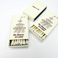 Boîte d'allumettes personnalisées de luxe, écologiques, en bois, sûres, pour restaurant, bar à cigares, souvenir pour les invités, allumettes pour bougies