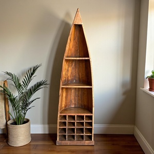 Étagère à livres en bois traditionnelle, étagère à livres vintage, élégance artisanale, salon, décoration à assortir - MOQ 1 conteneur uniquement - Product Image 1