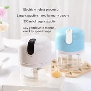 Mini picadora de ajo eléctrica inalámbrica portátil, picadora de carne y trituradora de verduras con características seguras de carga USB - Product Image 5