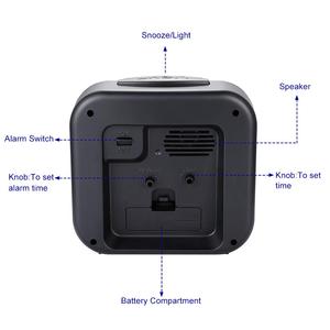 IMSH BM12401-SV Bảng Đồng Hồ Báo Thức Im Lặng Bàn Dễ Dàng Đọc Analog Đồng Hồ Báo Thức Wecker Despertadora Vuông Thạch Anh Đồng Hồ Báo Thức - Product Image 6