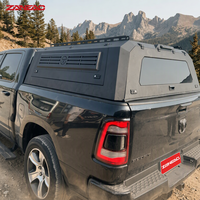 Capot rigide en alliage d'aluminium pour pick-up avec portes latérales solides et porte arrière à persiennes pour GMC Sierra