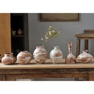 Macetas Decorativas de Barro para Jardín, Estilo Rústico, Hechas a Mano, Pintadas, Estilo Wabi Sabi, Florero de Cerámica, Decoración para el Hogar y Hoteles - Product Image 2