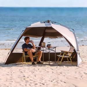 Beach <strong>Camping</strong> Fishing <strong>Tent</strong> Fully Automatic Quick Open Black Glue Sunshade Waterproof Breathable Oxford Wide <strong>Horizon</strong> - Product Image 1