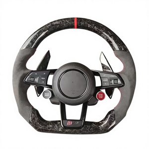 Volant sport en cuir et fibre de carbone forgée pour <span class=keywords><strong>Audi</strong></span> RS3 8Y RS4 RS5 B9.5 <span class=keywords><strong>2020</strong></span>+ - Personnalisé et chauffant - Product Image 5