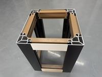 Cadre de gaine d'ascenseur moderne en alliage d'aluminium pour villas et hôtels, léger, anticorrosion, pour extérieur, pour ascenseurs domestiques de 2 à 5 étages