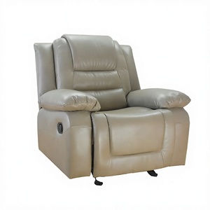Juego de Sofás Reclinables Manuales Modulares Modernos HOMERS con Masaje, Cuero Genuino, Estructura de Madera, Tres Asientos, Mesa Deslizante Reclinable - Product Image 4