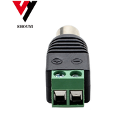 Connecteur mâle pour CCTV, de Type vert, AV à vis RCA