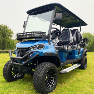 BETETEK Carro de Golf de Lujo de 4 Plazas, Totalmente Eléctrico, con Asientos Confortables Resistentes a Impactos, para Campos de Golf, Villas Vacacionales y Caminos No Públicos - Product Image 1