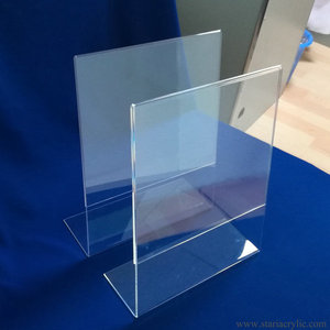 Dọc bàn nghiêng <span class=keywords><strong>menu</strong></span> đứng rõ ràng Acrylic A4 dấu hiệu chủ với nghiêng trở lại nhựa giữ giấy cho ảnh áp phích hiển thị - Product Image 4