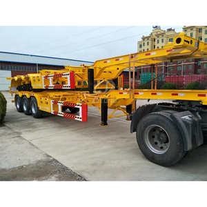 Nhà Máy Giá 2 trục <span class=keywords><strong>3</strong></span> trục 40ft 45ft cổ ngỗng container Skeleton Chassis Trailer bán làm bằng thép - Product Image 1