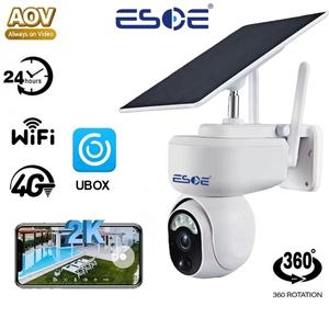 กล้องวงจรปิดอัจฉริยะ HD สำหรับภายนอกอาคาร ระบบ AI ไร้สาย WIFI 4G พลังงานแสงอาทิตย์ ใช้พลังงานต่ำ ตรวจจับความเคลื่อนไหว แบตเตอรี่ รองรับการ์ดหน่วยความจำ - Product Image 1