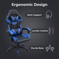 Sedia da Gaming Ergonomica per Casa e Ufficio, Sedia per Computer con Schienale Alto, Girevole, Reclinabile, Braccioli Regolabili, Comoda Sedia per Gamer