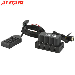 Colector de Válvulas Solenoides ALITAIR 0-300Psi VU4 - 1/4\" 1/<span class=keywords><strong>8</strong></span>\" NPT para Suspensión Neumática, Control Rápido de Bolsas de Aire, Diseño de 4 Esquinas - Product Image 1
