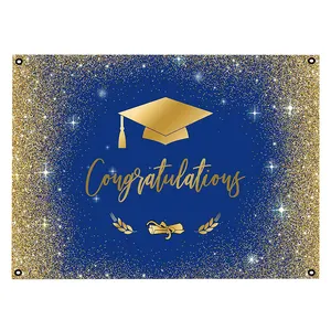 Party Congratulations Backdrops 2023 Graduation Decoration Banner