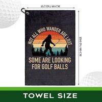 Toalla de Golf Personalizada OEM con Estampado, Tela de Microfibra, Toallas de Limpieza de Golf con Patrón, Secado Rápido, Diseño Divertido, Toallas para Pelotas de Golf