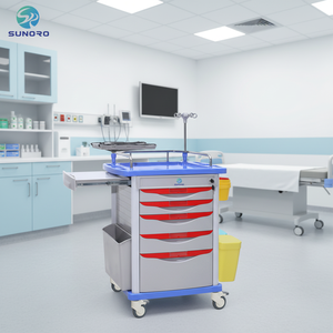 Carrello Medico di Emergenza in ABS di Alta Qualità per Cliniche e Ospedali, Carrello di Soccorso - Product Image 3