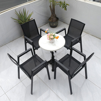 Mobilier d'extérieur Chaise métallique Chaise de banquet en tissu Teslin pour jardin Patio Extérieur Camping Chaises de jardin