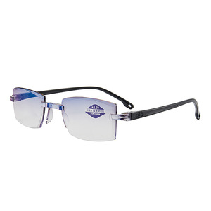 <span class=keywords><strong>Gafas</strong></span> de lectura bifocales claras y delgadas, antiluz azul, nuevo diseño de corte de borde sin montura a la moda para uso a distancia, venta al por mayor - Product Image 5