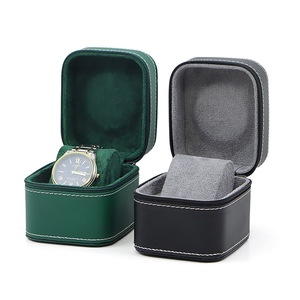 Haut de gamme PU cuir résistant à l'eau luxe carré montre emballage et boîte de rangement avec doublure en coton-Vente en gros - Product Image 6