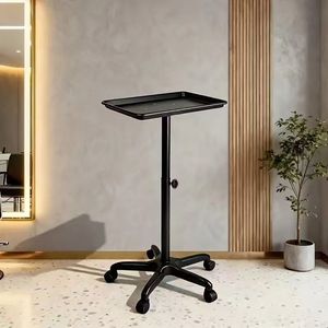 Modern Plastic Hairdressing Tray <b>Foldable</b> Black Beauty Salon Hair Extension <b>Trolley</b> Movable For Beauty Salon - Product Image 5