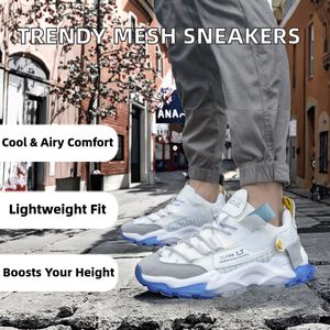 Zapatillas Deportivas Casuales de Moda para Hombre 2025, Cómodas, Transpirables, con Parte Superior de Malla, Ligeras, que Aumentan la Altura, para Primavera/Verano, Tallas Grandes - Product Image 2