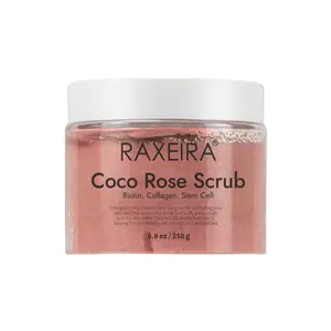 Großhandel Fabrik Coco Kokosöl Körper peeling Milch Rose White ning Peeling Zucker Shea Butter Bio Coco Rose Peeling