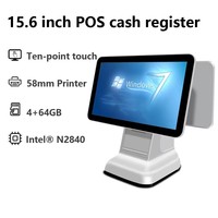 Terminal Punto de Venta Todo en Uno con Pantalla Táctil de 15.6 Pulgadas, Caja Registradora, Sistema POS, Terminal de Punto de Venta con NFC, Software SDK para Comercio Minorista