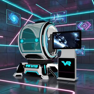 جهاز محاكاة الواقع الافتراضي 9D تعليمي للاستخدام الداخلي، محاكاة طيران الطائرات والهليكوبتر، للاستخدام المنزلي/التجاري في مراكز التسوق، مصنوع من المعدن والألياف الزجاجية، يتسع لشخص أو شخصين - Product Image 1