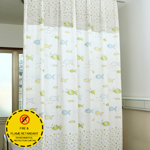 Child <span class=keywords><strong>white</strong></span> flame retardant partition hospital private disposable printed polyester fabric for medical curtain - Product Image 1