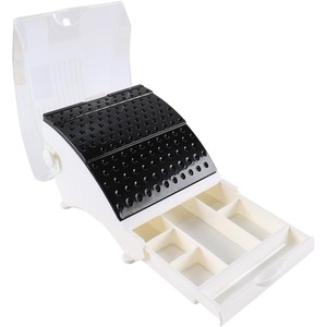 Support pour fraises dentaires Namvo avec tiroir, boîte de rangement et de nettoyage ronde pour outils de soins bucco-dentaires et instruments à aiguille - Product Image 3