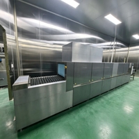 Industrielle Durchlauf-Spülmaschine mit drei Behältern, doppelter Spülung und doppelter Trocknung, Edelstahl-Förderband-Geschirrspüler, 9000 Teller/Std.