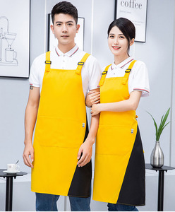 Đen trắng hồng nhà hàng <span class=keywords><strong>polyester</strong></span> bông Tạp dề biểu tượng tùy chỉnh BIB nướng BBQ không thấm nước nấu ăn đầu bếp nhà bếp Tạp dề cho phụ nữ người đàn ông - Product Image 3