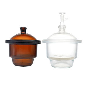 Clear Amber High Borosilicate <b>Glass</b> Drying <b>Dish</b> <b>With</b> Vacuum <b>Lid</b> Desiccator For Laboratory Use - Product Image 4