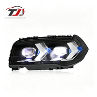 Adapté aux phares de BMW X3 E83 (2006-2010), ensemble de phares modifiés avec lentilles LED style flèche, feux de jour et clignotants.