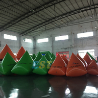 Triathlon durable régate d'eau libre natation tube flottant triangle gonflable marqueur bouée pour la mer
