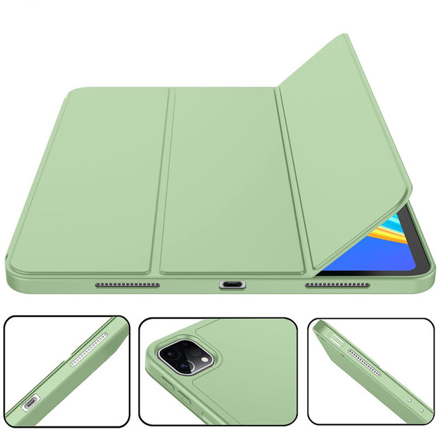 Suitable for iPad Air(M2)2024 magnetic protective case, shockproof silicone soft case 13-inch pencil slot protective cover