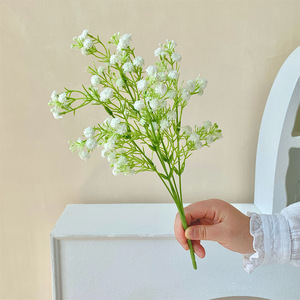 Ramo de Flores Artificiales de Gypsophila Qingyu Chronicle, de Goma Suave, en Blanco, Rosa, Amarillo, Azul Claro y Morado, para Decoración del Hogar - Product Image 3