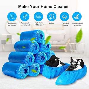 Vente en gros usine de couvre-chaussures et couvre-bottes jetables en plastique CPE, imperméables, antidérapants et de protection, pour usage domestique - Product Image 5