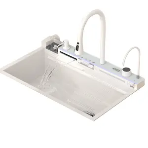 80*45cm Kitchen mutfak lavabo paslanmaz çelik büyük tek mutfak evyesi 2 yağmur mutfak lavabo musluğu