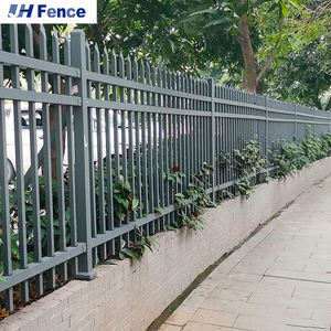 Yüksek kaliteli çelik konut güvenlik palisade çit metal kavisli çit taşınabilir pickets ferforje site eskrim - Product Image 6