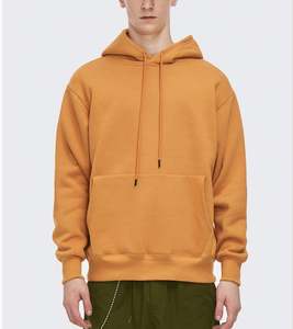 Pull-over à capuche en coton vierge personnalisé de haute qualité Sweat à capuche simple avec logo brodé et impression de logo lourd - Product Image 2