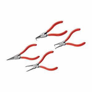 <b>Plier</b> <b>Set</b> 4 Piece Red Handle Precision Nose <b>Pliers</b> For Electronics Repair - Product Image 1