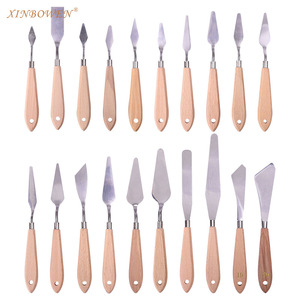 Xinbowen 20 Kích Thước Khác Nhau Bằng Gỗ Xử Lý Sơn Palette Dao Thìa Để Trộn Sơn Dầu Sơn Thìa - Product Image 2