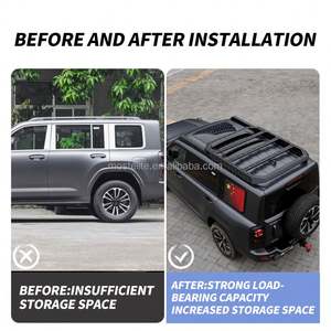 High Quality Car Exterior Modification Accessories Steel Side <b>Ladder</b> Removable Luggage Roof Rack for Haval H9 2025 Accessories - Product Image 3