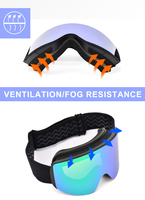 Lunettes de ski magnétiques personnalisables les plus populaires pour l'hiver et l'extérieur, fabriquées par un fabricant de lunettes de montagne à la mode