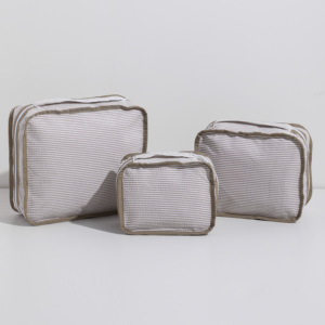 Packing <strong>Cubes</strong> Lightweight Travel <strong>Cubes</strong> Set <strong>Foldable</strong> Suitcase Seersucker Luggage Organizer Bag Set - Product Image 4