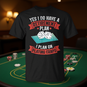 Camiseta con diseño de mesa de craps, juego de dados, reglas de estrategia, diseño de tablero, ropa deportiva - Product Image 3