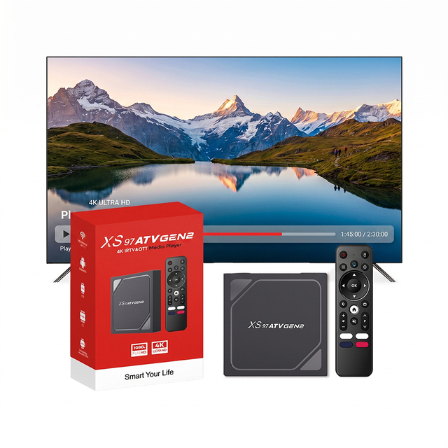 XS97 ATV GEN2 Android 12 4K Dual-band Wi-Fi Set Top Box H618 2GB+16GB BT 5.0 Quad Core Smart OTT TV Box