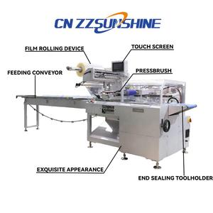 Máquina de embalaje horizontal duradera modelo ZS-SZ350 para galletas, pan, jabón en barra y jabón de baño - Product Image 3
